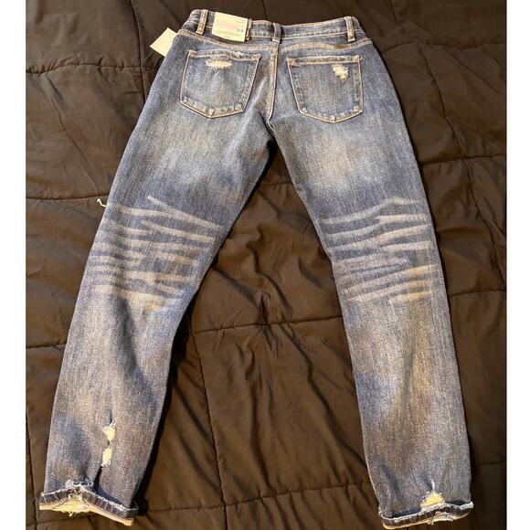 KanCan Los Angeles Distressed Skinny Jeans, Size 24, Medium Wash, NWT - Picture 3 of 5